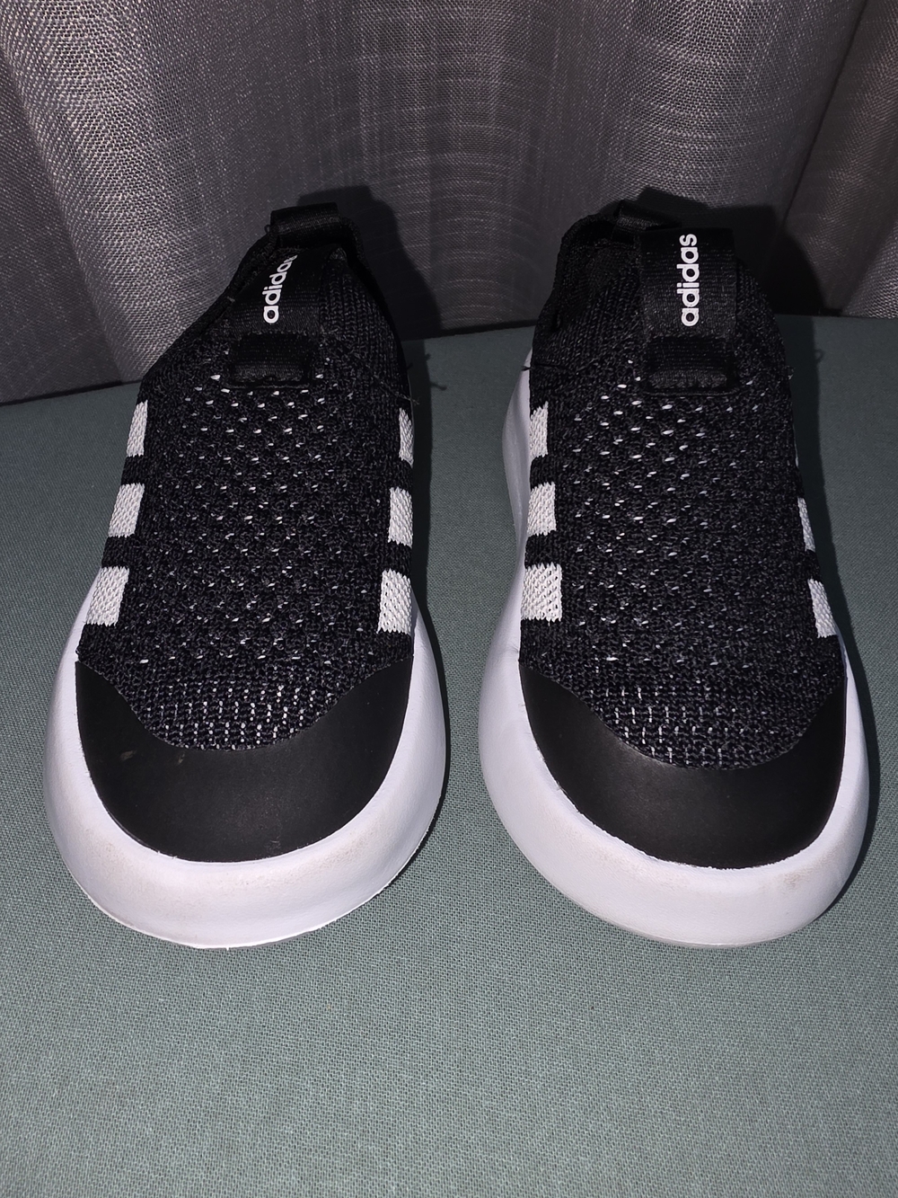 adidas Bubblecomfy Shoes Infants Kids Sneakers Black & White US 9K
